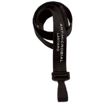 Antimicrobial Lanyard 5/8" w/Plastic no Twist Hook - 100 pack